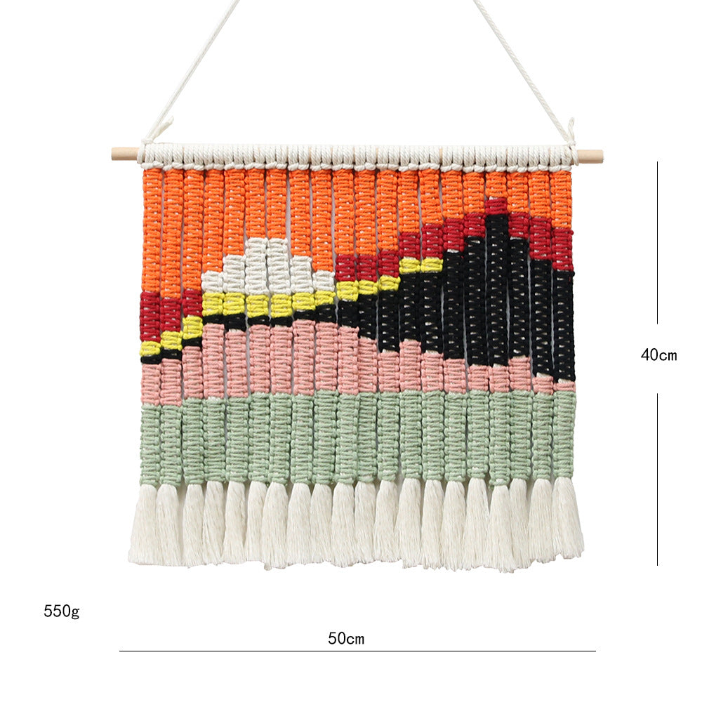 Macrame Wall Decor with Stylish Geometric Pattern