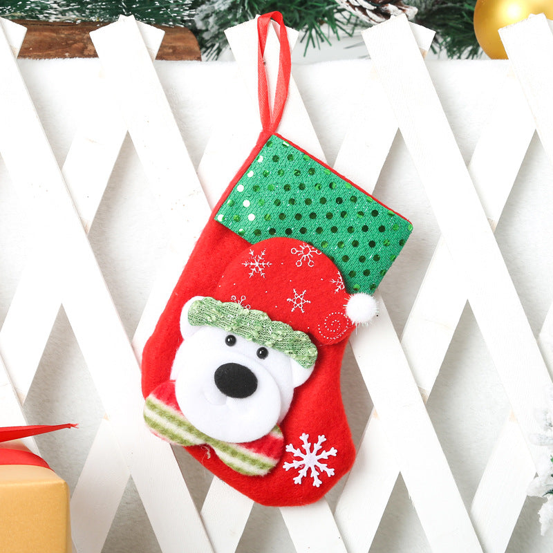 Christmas stocking with reindeer motif