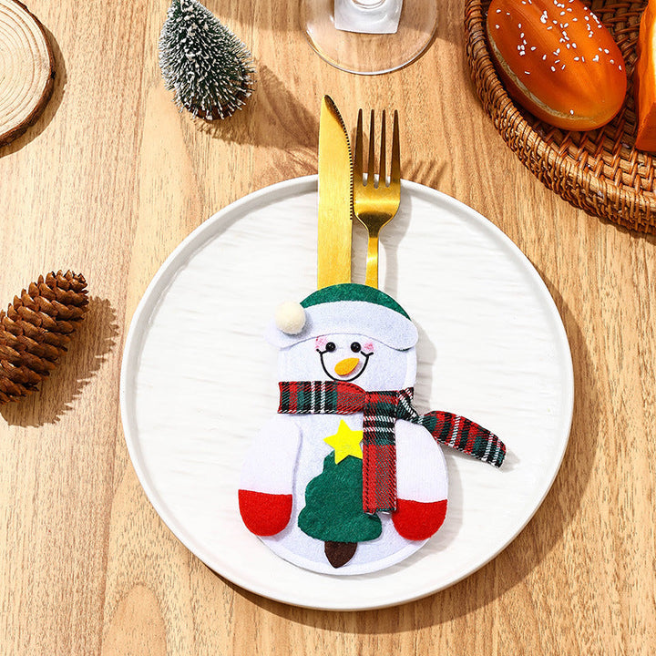 Funny Snowman Cutlery Holder