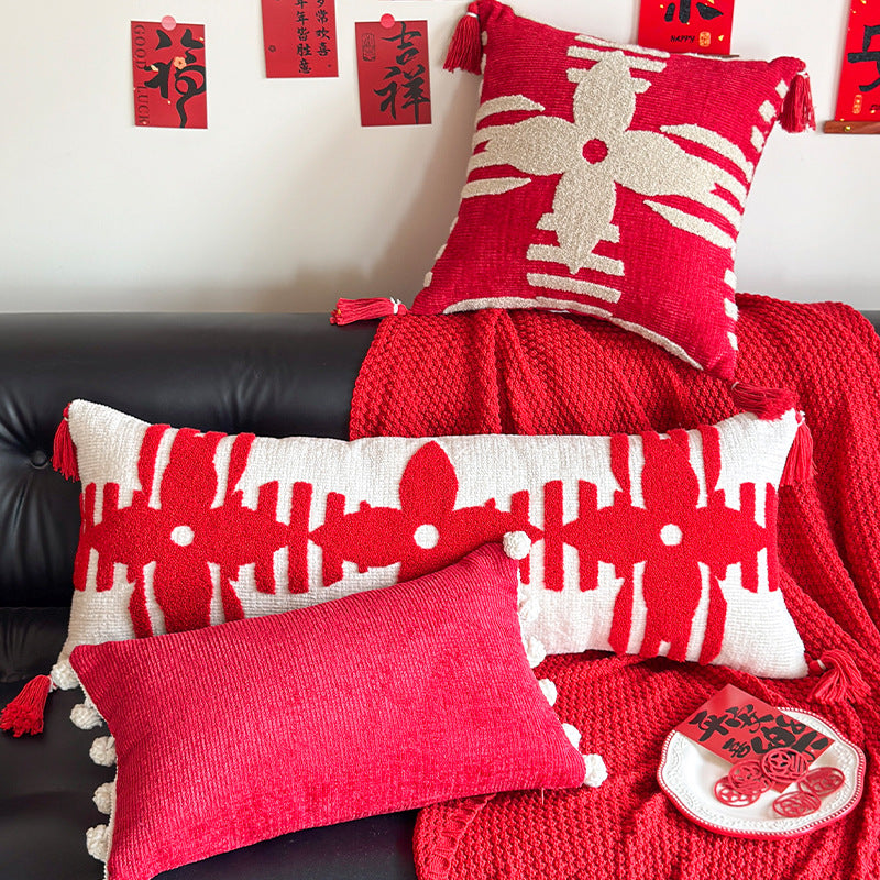 Artistic Textured Throw Pillow