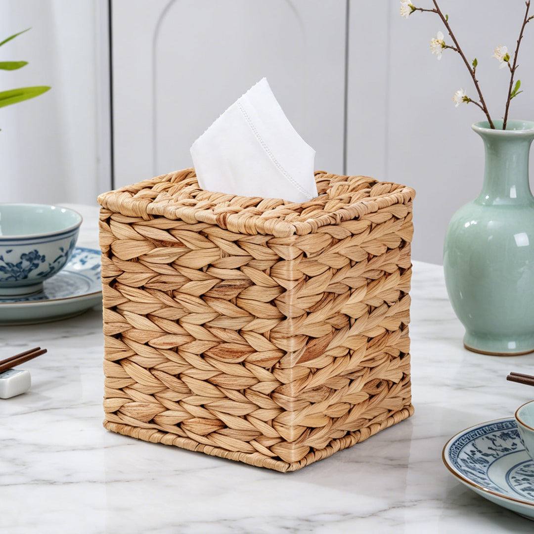 Natural Fiber Cube Storage Basket