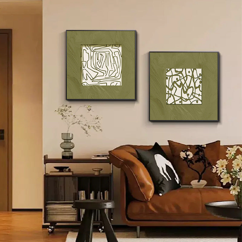 Framed Abstract Botanical Wall Art