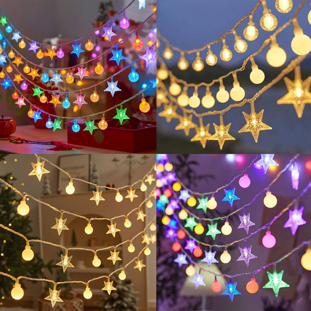Globe LED string lights for atmospheric home decor