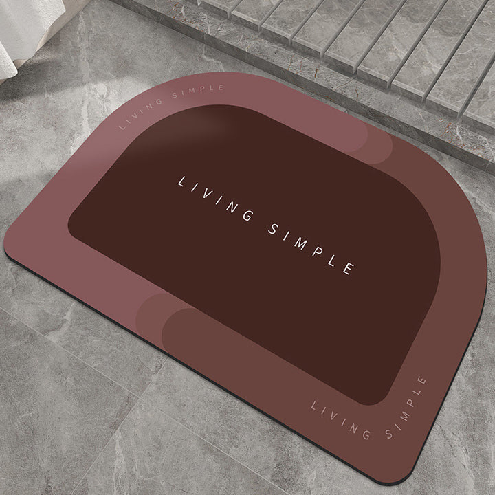 Relaxation-Themed Bathroom Mat for Home
