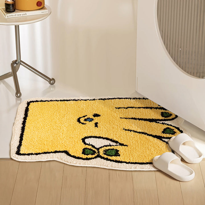 Funny hand-shaped bath mat made of non-slip microfiber plush