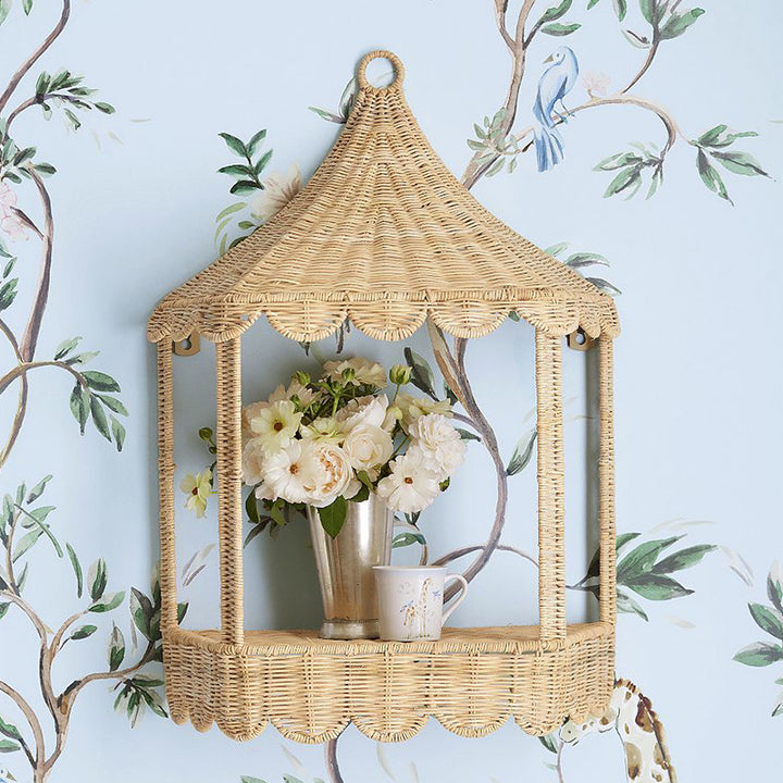 Playful Flower Plate Made of Wicker
