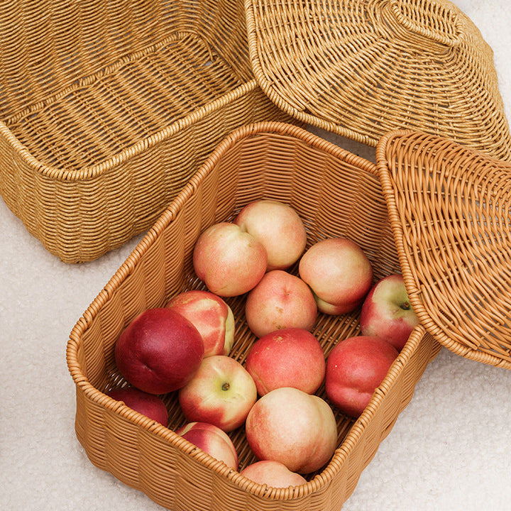 Woven Storage Container with Lid