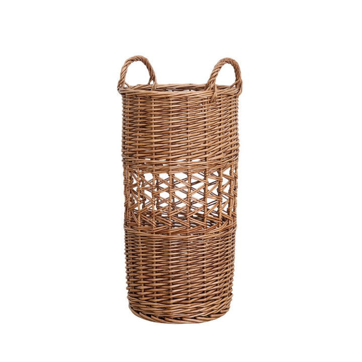 Handcrafted willow basket with cotton lining