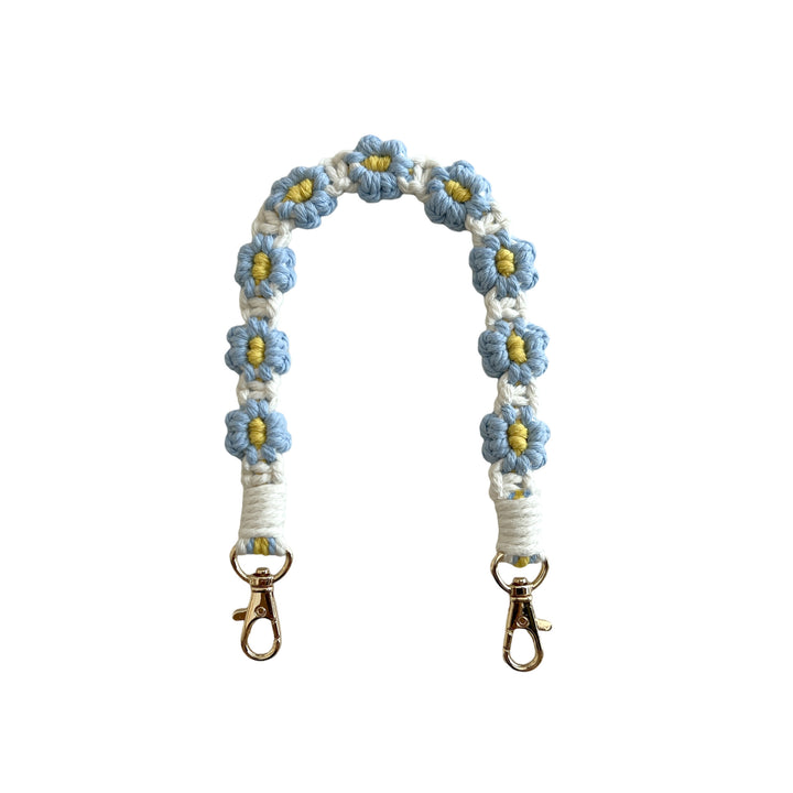 Floral Macrame Keychain Strap