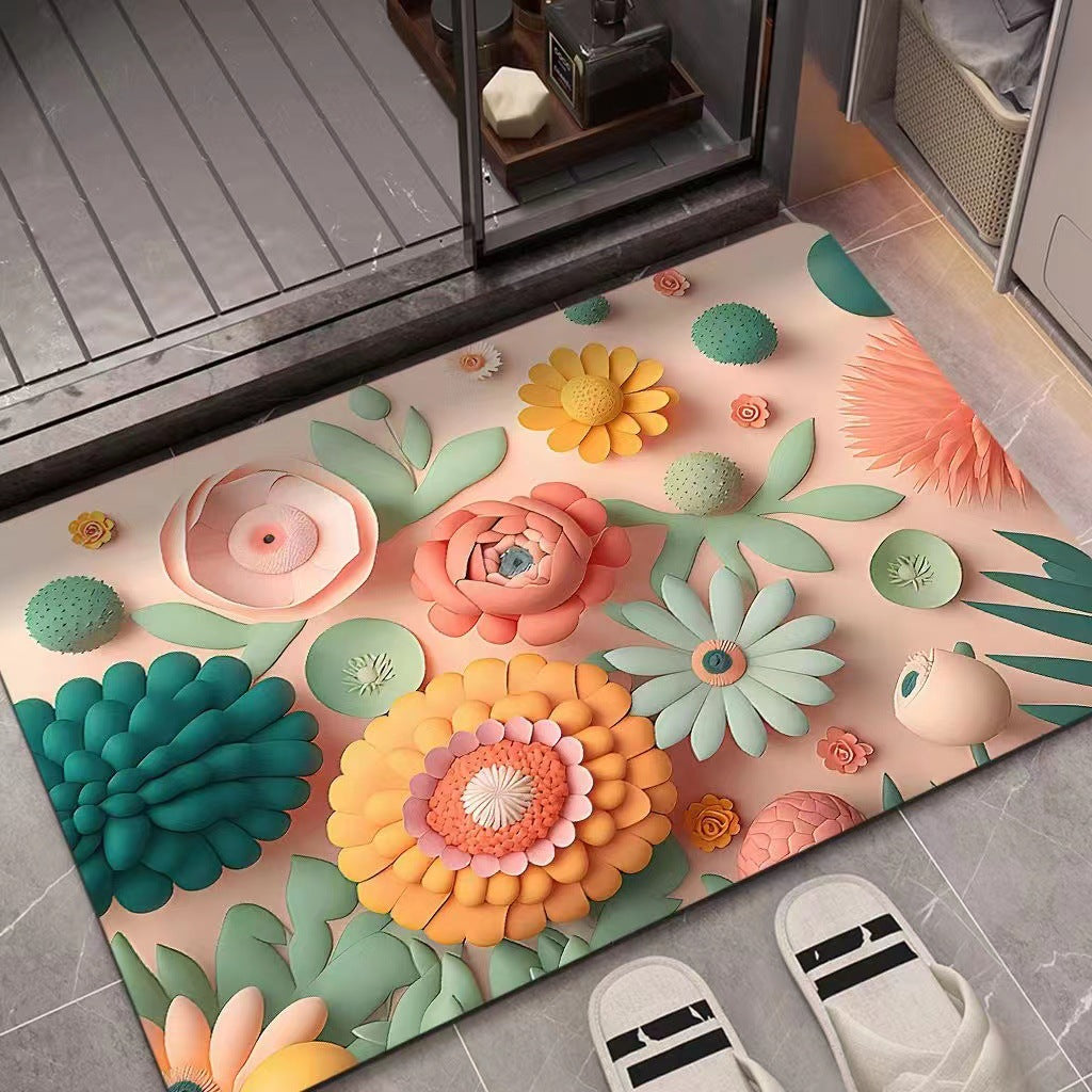3D Textured Floral Mat