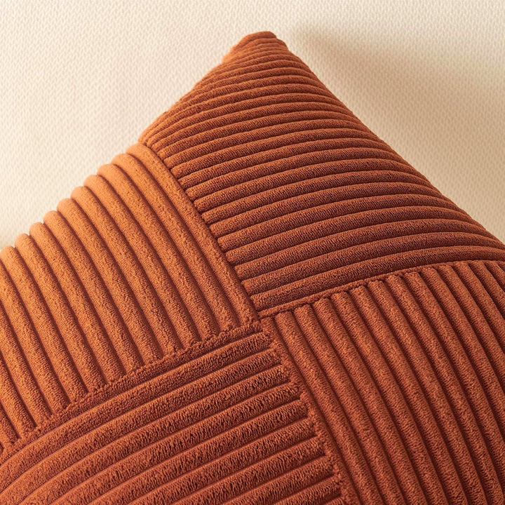 Textured Ribbed Throw Pillow