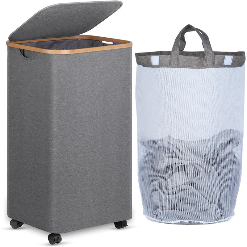 High-quality laundry container with removable inner bag