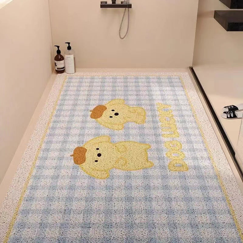 Playful Puppy-Themed Non-Slip Bathroom Mat