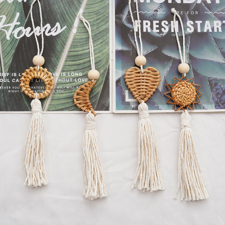Boho Chic Woven Heart Wall Hanging