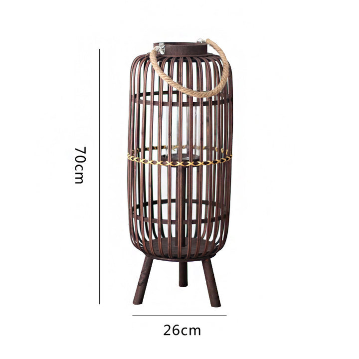 Rustic Rattan Lantern