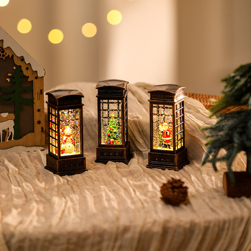 Nostalgic Christmas lantern with LED lighting