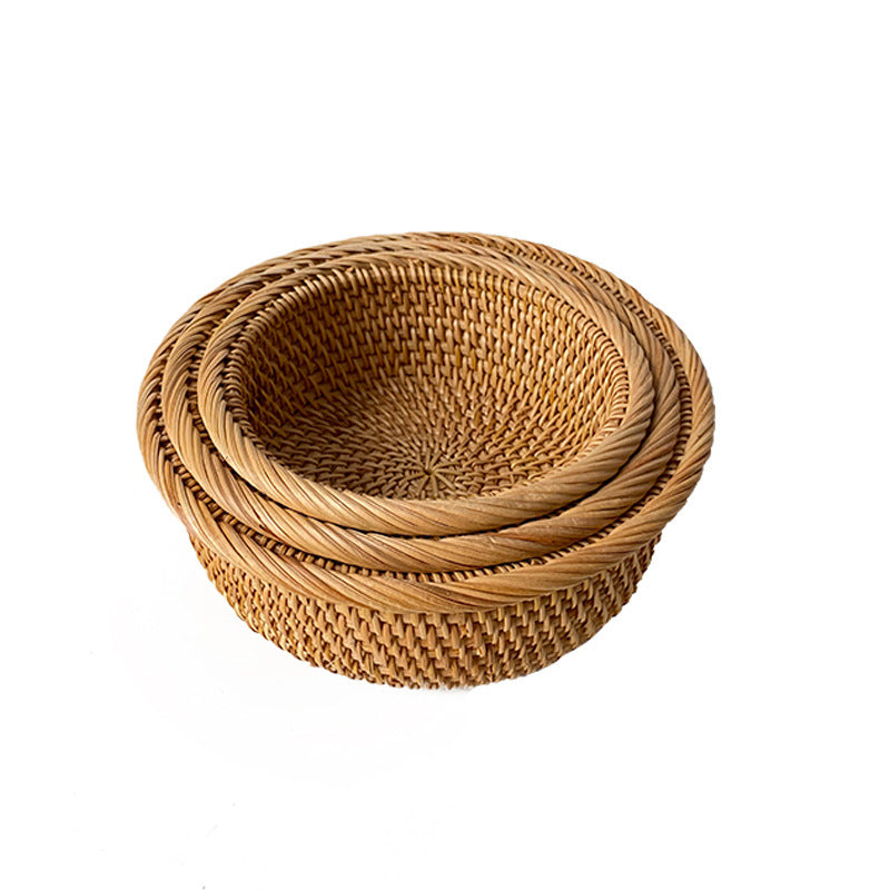 Set of three handcrafted baskets