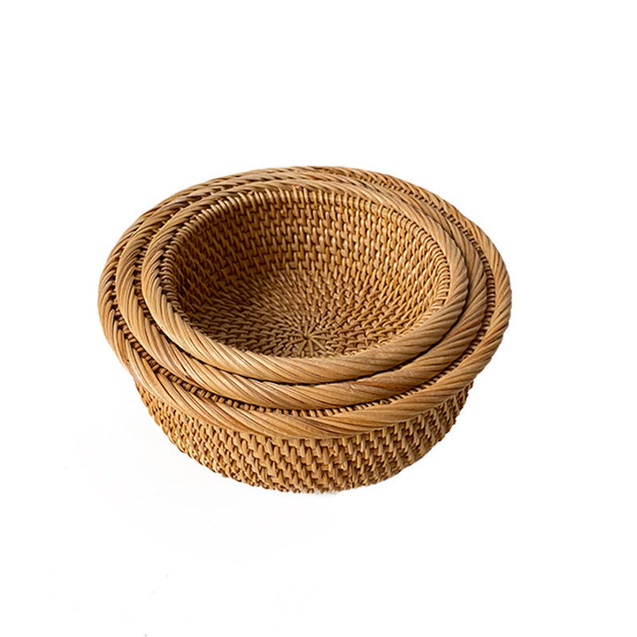 Set of three handcrafted baskets