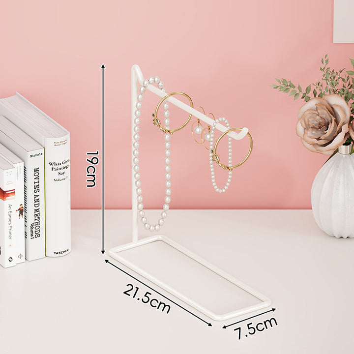 Metal T-Bar Jewelry Display Stand Pair