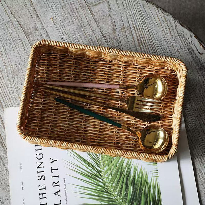 Rectangular Woven Storage Tray