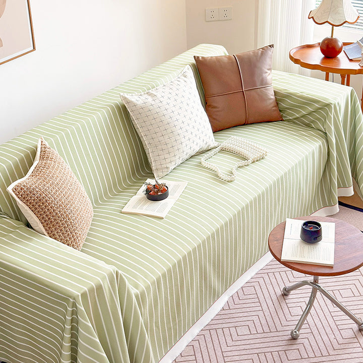 Cozy Striped Sofa Cover