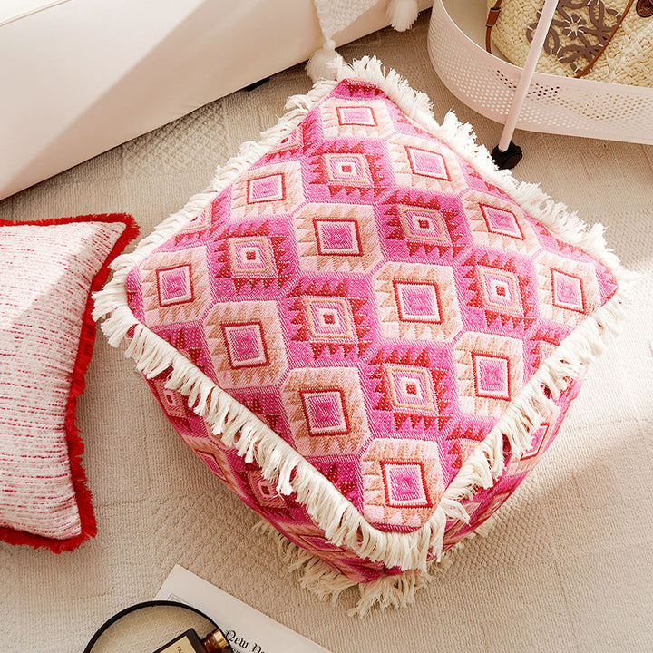 Cozy Plaid Floor Pouf