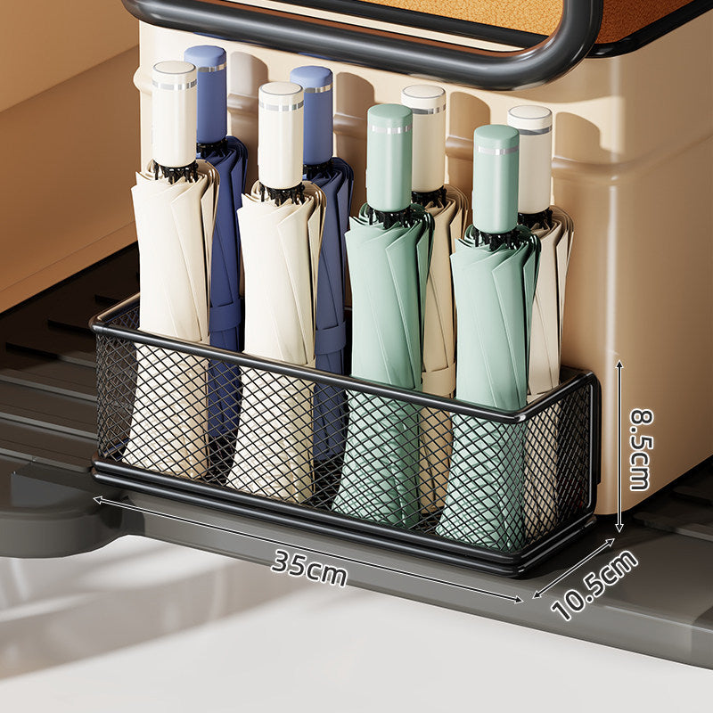 Under-Shelf Slim Mesh Umbrella & Accessory Holder