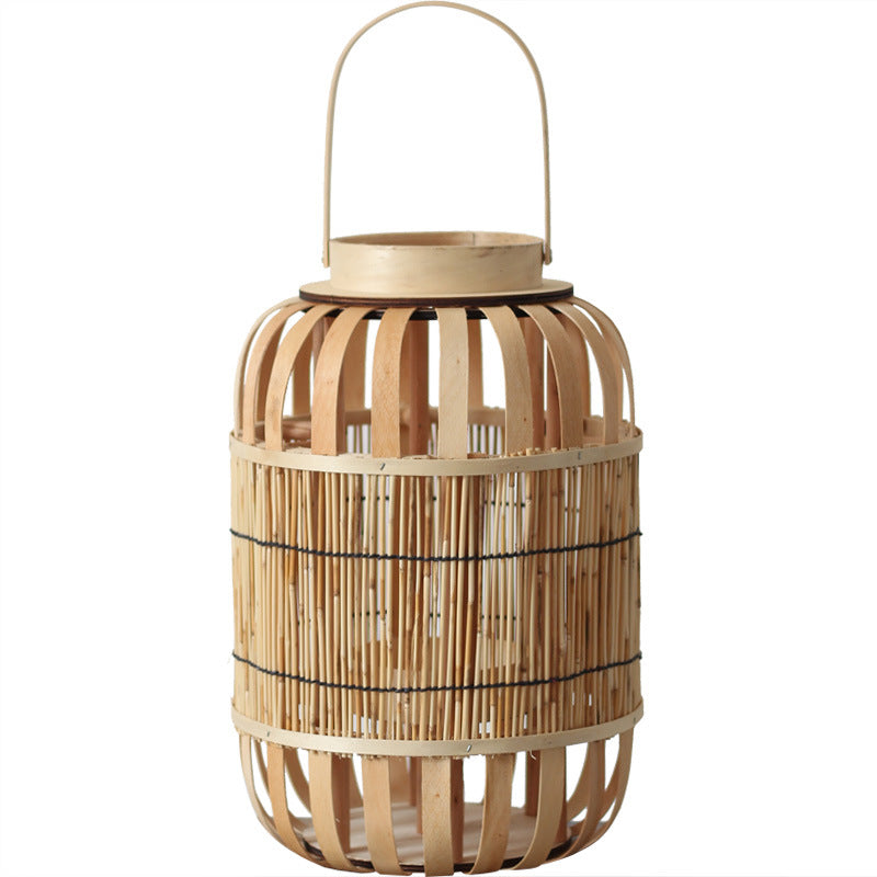 Handcrafted lantern made of bamboo and metal
