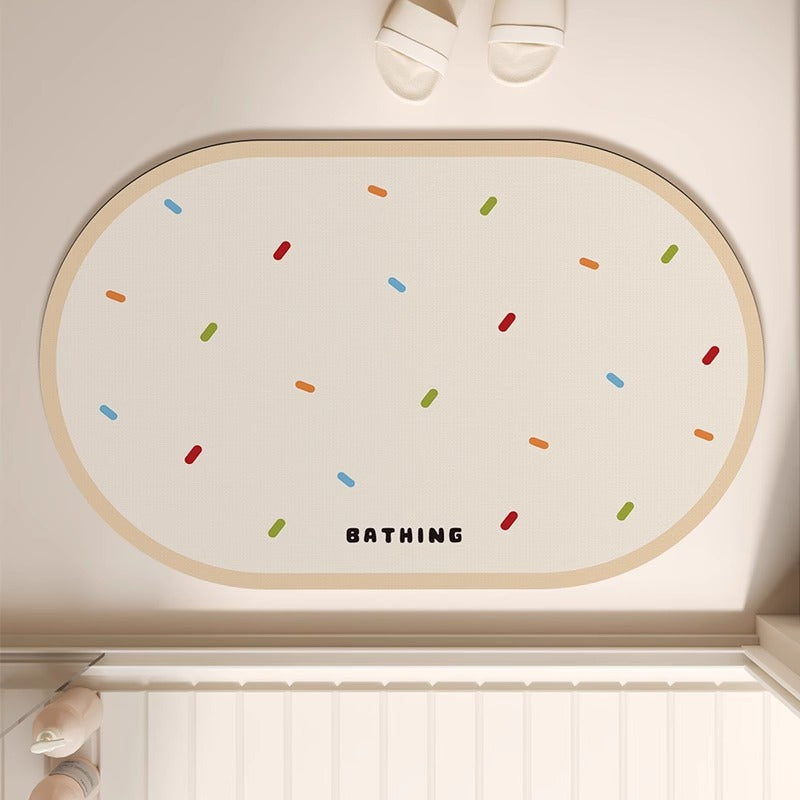 Playful Bath Mat for Bathroom Floor Decor