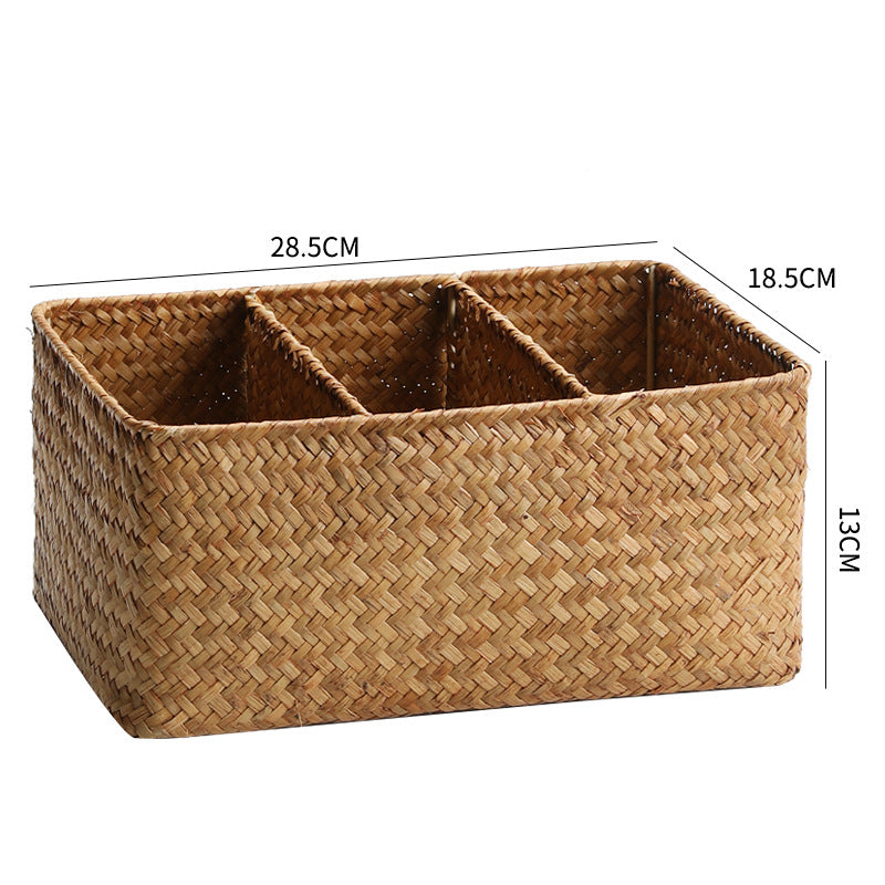 Handwoven Bamboo Storage Organizer Basket