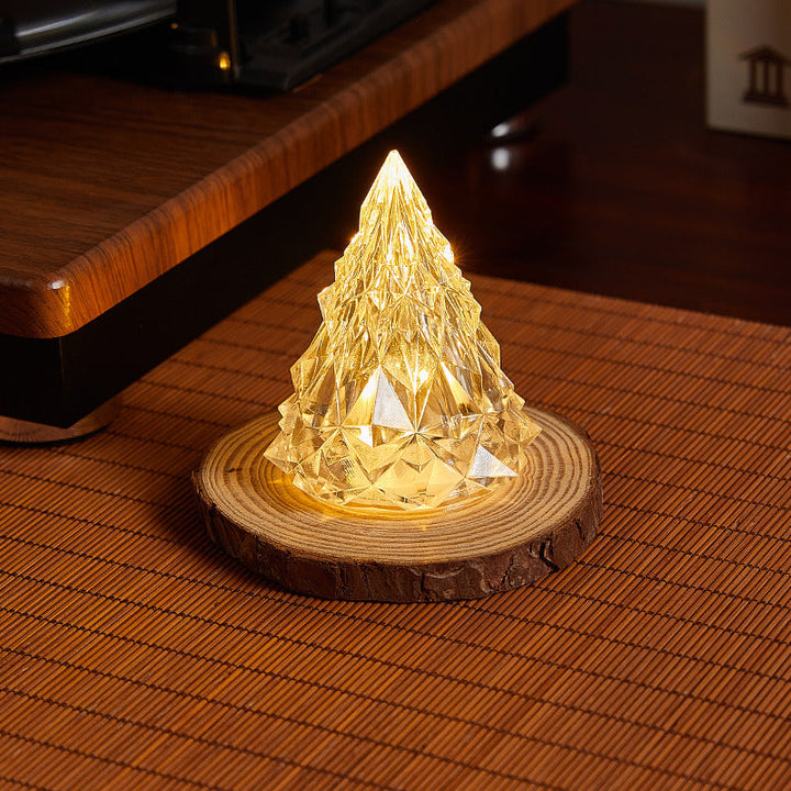 Decorative LED real wax candle in crystal look