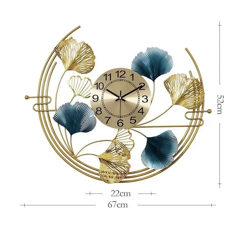 Decorative Wall Clock with Floral Design