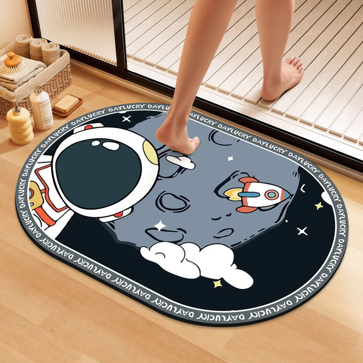 Artistic Floral Bath Mat