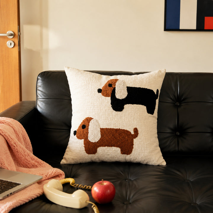 Decorative Animal Illustration Throw Pillow