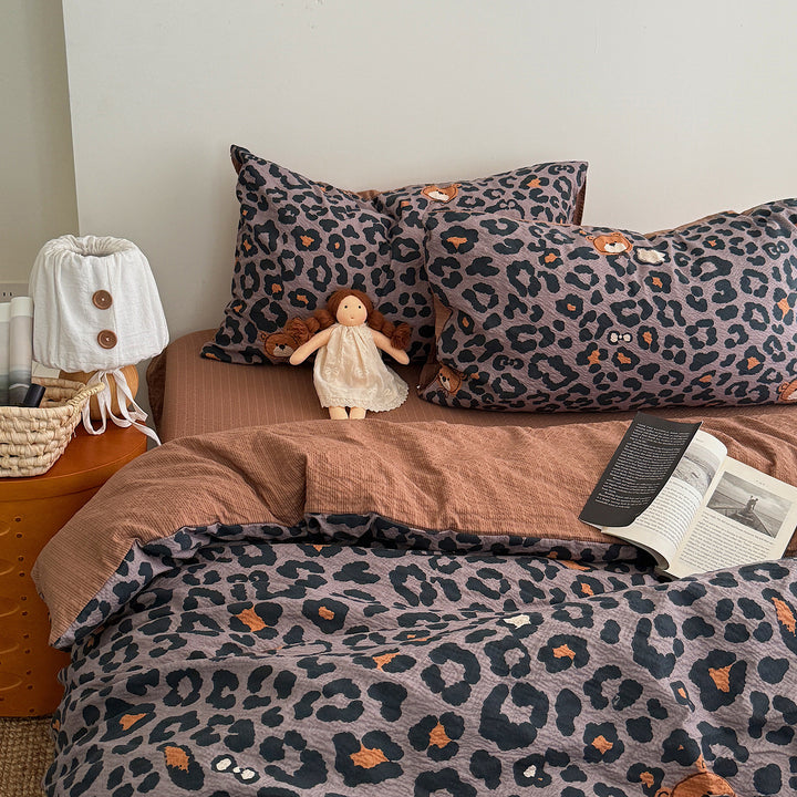 Playful Cartoon Character Bedding Set