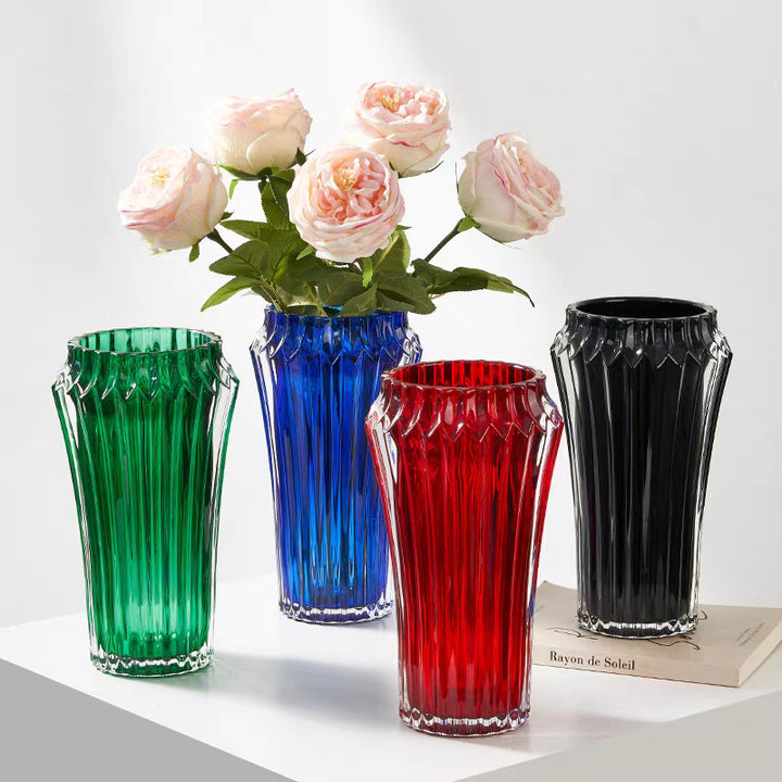 Decorative Fluted Glass Vase