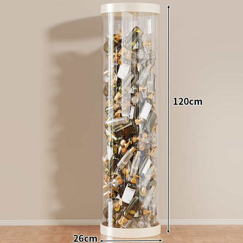 Tall Clear Acrylic Vertical Display Cylinder for Mini Perfume & Sample Bottle Collection