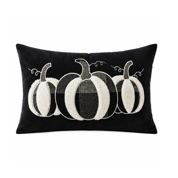 Halloween Sherpa Tufted Lumbar Throw Pillow Cover