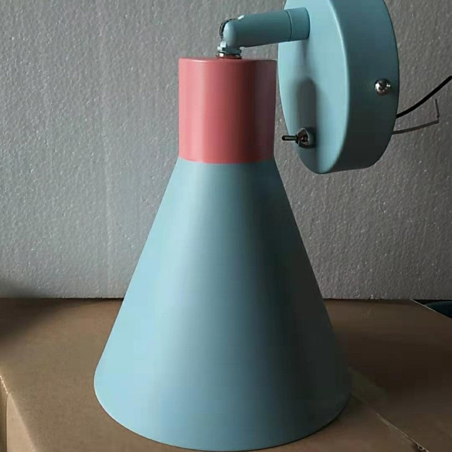 Adjustable Mid-Century Cone Wall Lamp with Swivel Arm