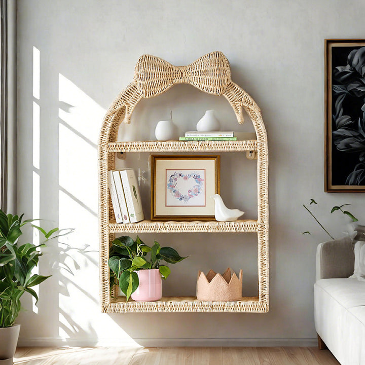 Playful wall shelf in butterfly design