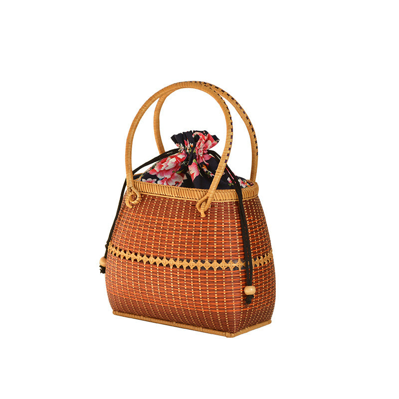 Handmade synthetic fiber tote bag