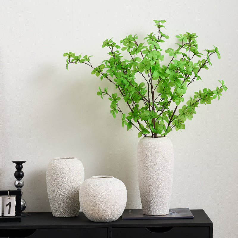 Stylish ceramic vase with textured design
