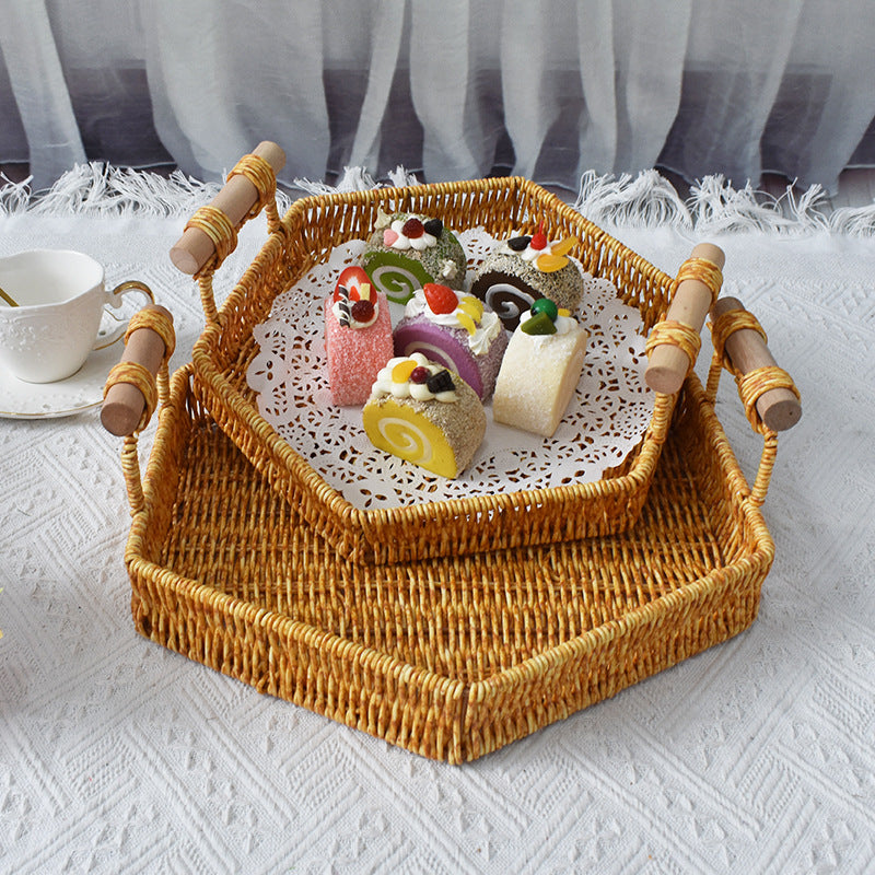 Rustic Handwoven Storage Tray