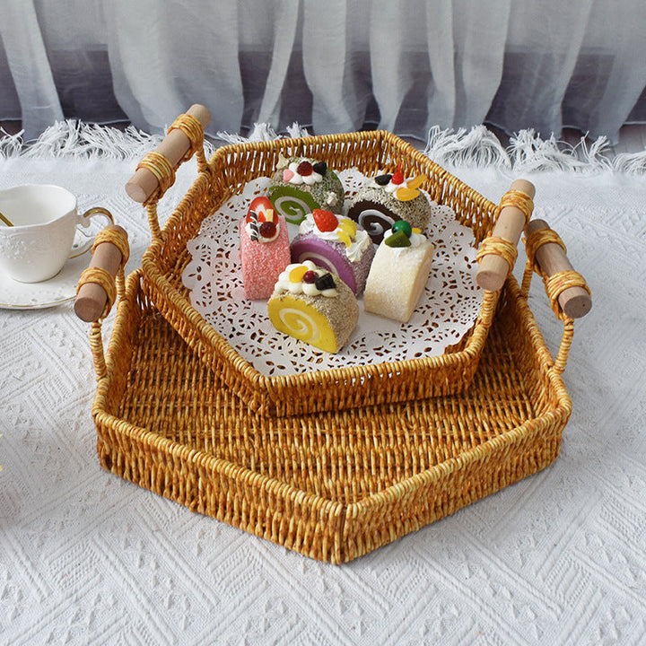 Rustic Handwoven Storage Tray