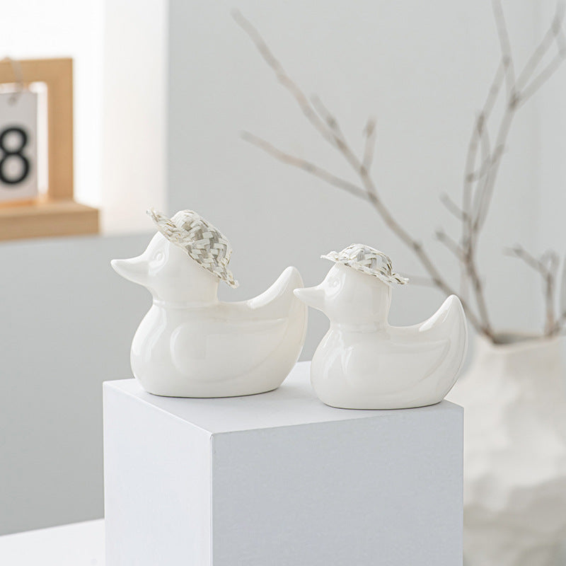Decorative ceramic duck