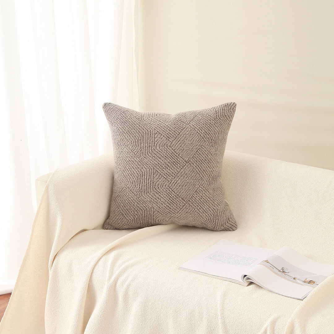 Textured Weave Throw Pillow for Sofa Decor