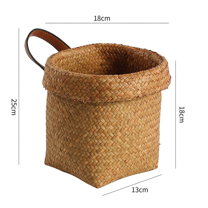 Handcrafted Natural Fiber Storage Basket
