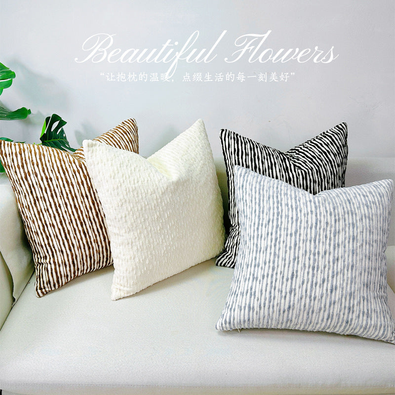 Textured Striped Decorative Cushion