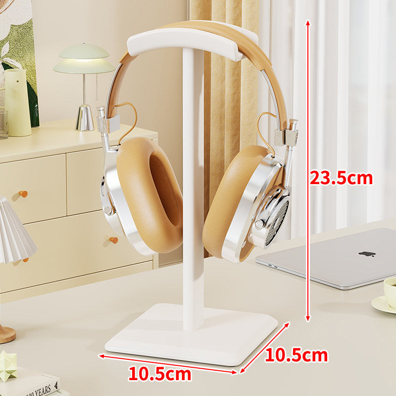 Minimalist Vertical Headphone Stand with Compact Weighted Base and Cushioned Arched Headrest