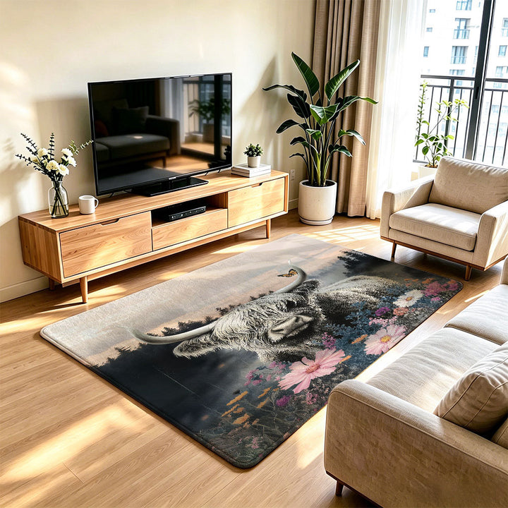 Artistic Cat Print Area Rug